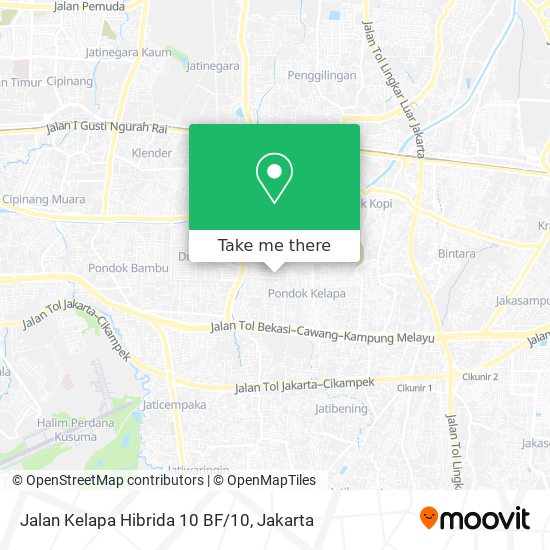 Jalan Kelapa Hibrida 10 BF/10 map