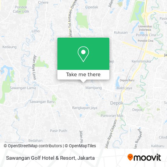 Sawangan Golf Hotel & Resort map