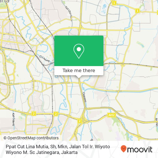 Ppat Cut Lina Mutia, Sh, Mkn, Jalan Tol Ir. Wiyoto Wiyono M. Sc Jatinegara map