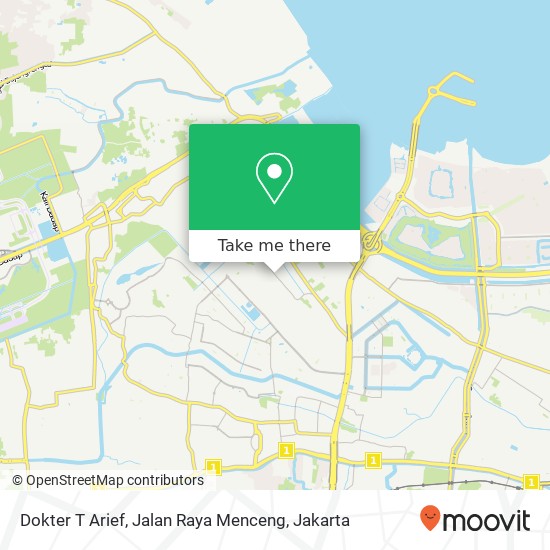 Dokter T Arief, Jalan Raya Menceng map