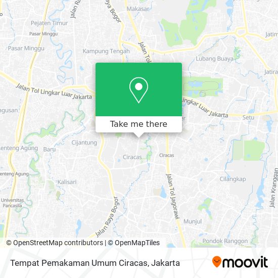 Tempat Pemakaman Umum Ciracas map