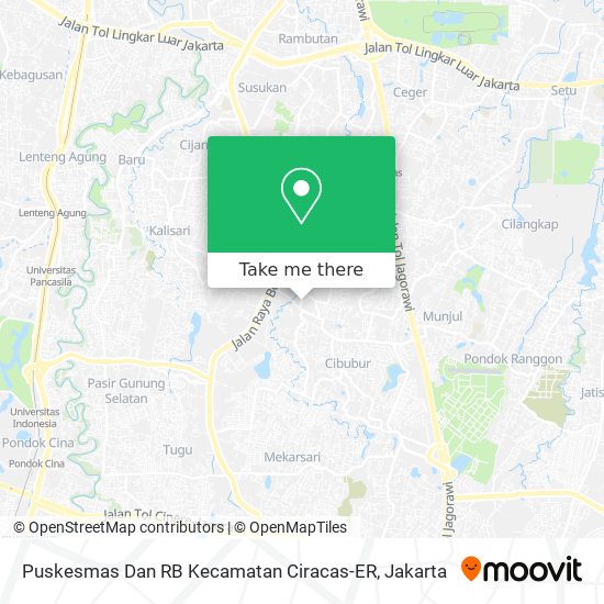 Puskesmas Dan RB Kecamatan Ciracas-ER map
