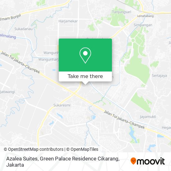 Azalea Suites, Green Palace Residence Cikarang map