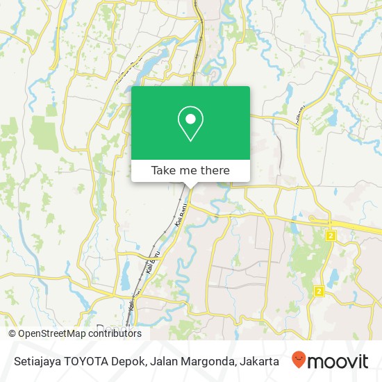Setiajaya TOYOTA Depok, Jalan Margonda map