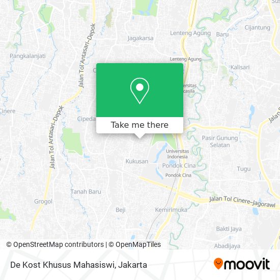 De Kost Khusus Mahasiswi map
