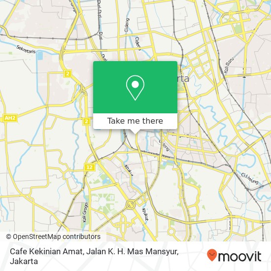 Cafe Kekinian Amat, Jalan K. H. Mas Mansyur map