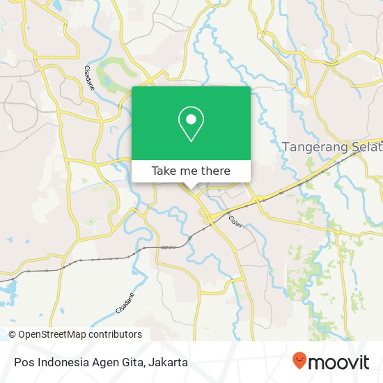 Pos Indonesia Agen Gita, Ruko Tol Boulevard Serpong map