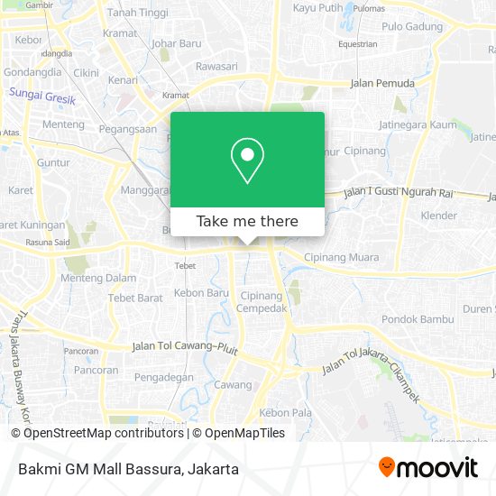 Bakmi GM Mall Bassura map