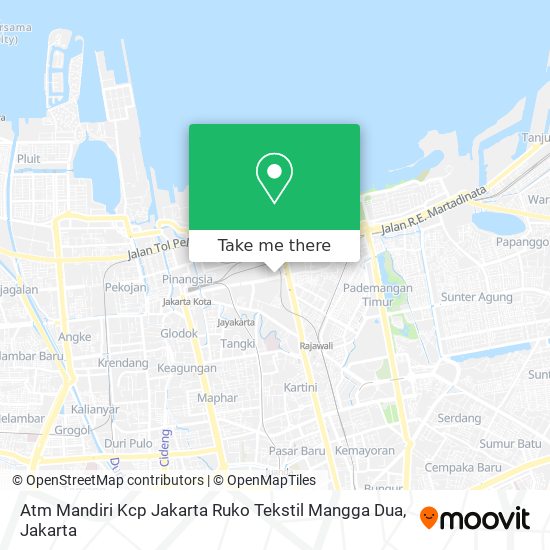 Atm Mandiri Kcp Jakarta Ruko Tekstil Mangga Dua map