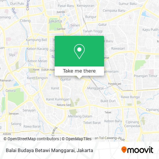 Balai Budaya Betawi Manggarai map