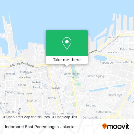 Indomaret East Pademangan map