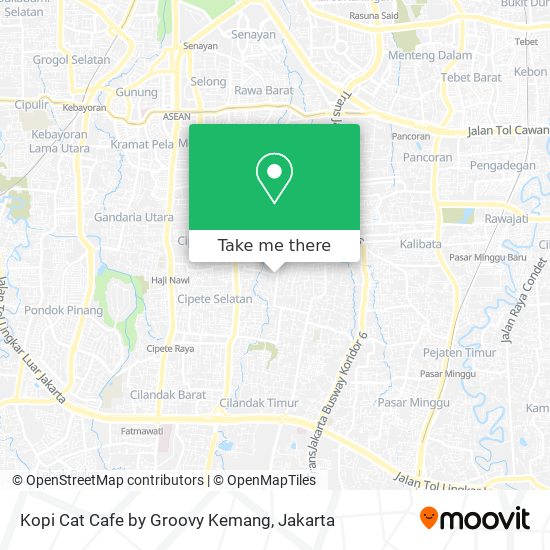 Kopi Cat Cafe by Groovy Kemang map