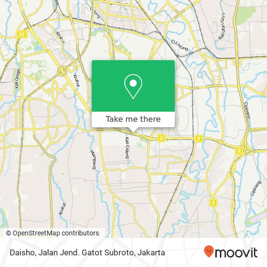 Daisho, Jalan Jend. Gatot Subroto map