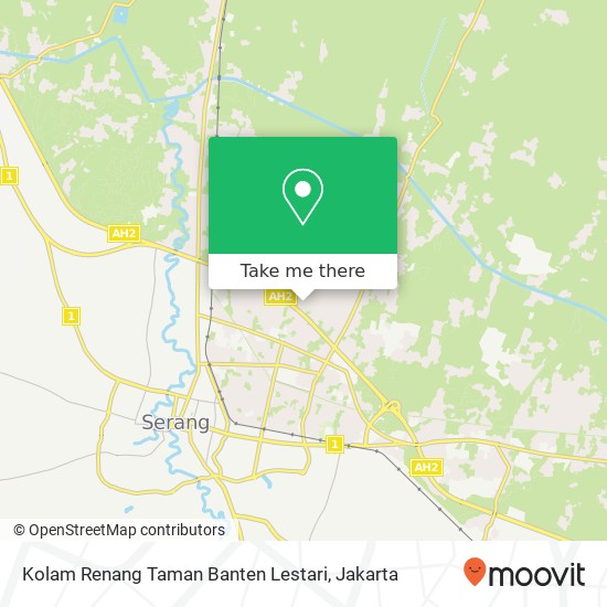 Kolam Renang Taman Banten Lestari, Serang map