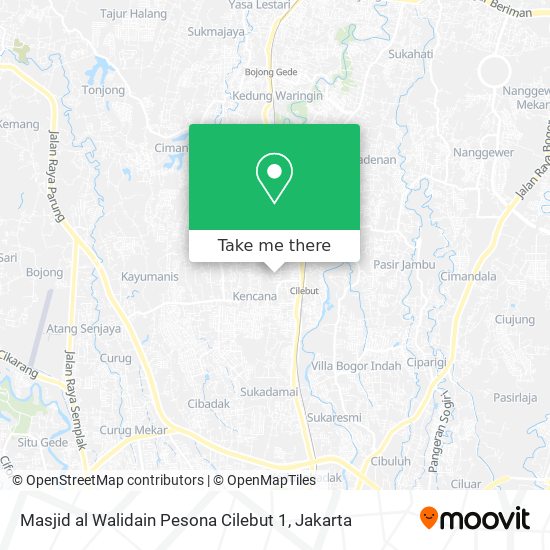 Masjid al Walidain Pesona Cilebut 1 map