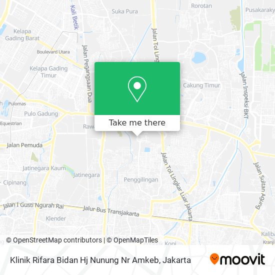 Klinik Rifara Bidan Hj Nunung Nr Amkeb map