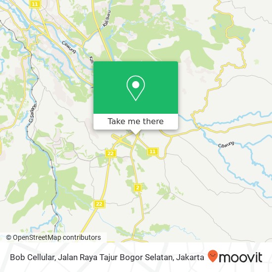 Bob Cellular, Jalan Raya Tajur Bogor Selatan map