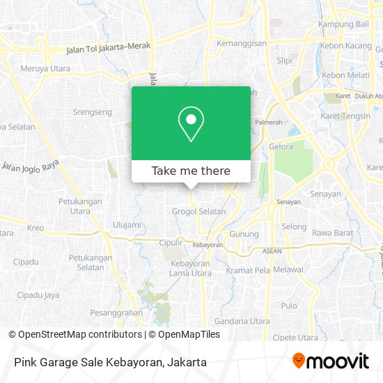 Pink Garage Sale Kebayoran map