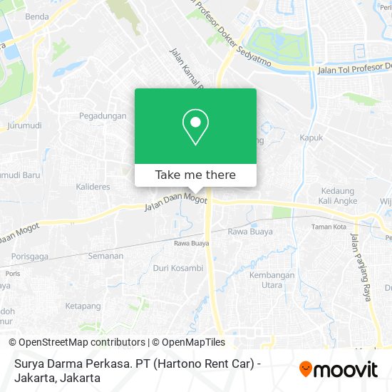 Surya Darma Perkasa. PT (Hartono Rent Car) - Jakarta map