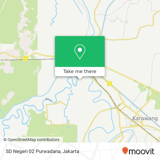 SD Negeri 02 Purwadana, Telukjambe Timur map