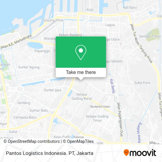 Pantos Logistics Indonesia. PT map