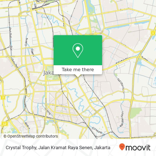 Crystal Trophy, Jalan Kramat Raya Senen map