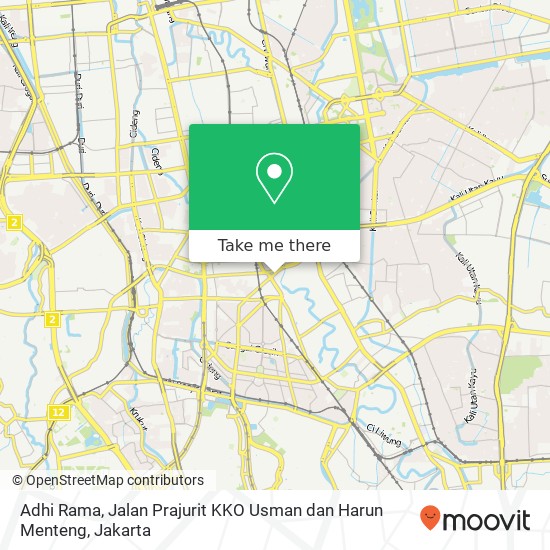 Adhi Rama, Jalan Prajurit KKO Usman dan Harun Menteng map