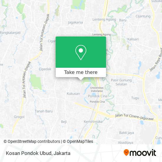 Kosan Pondok Ubud map