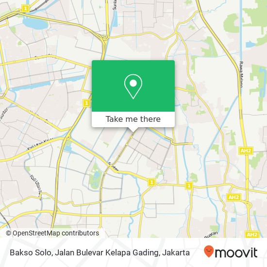 Bakso Solo, Jalan Bulevar Kelapa Gading map