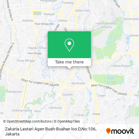 Zakaria Lestari Agen Buah-Buahan los:D,No:106 map
