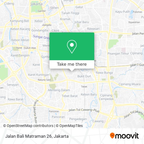 Jalan Bali Matraman 26 map