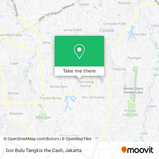 Gor Bulu Tangkis the Cash map