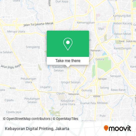 Kebayoran Digital Printing map