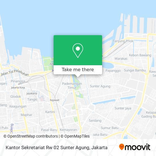Kantor Sekretariat Rw 02 Sunter Agung map