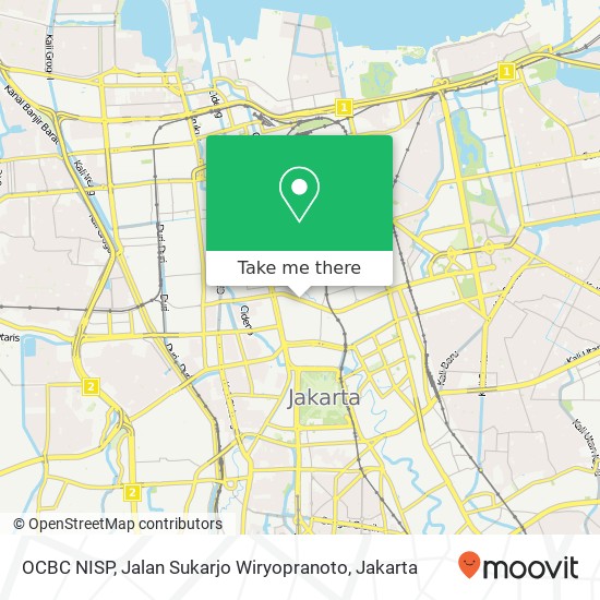 OCBC NISP, Jalan Sukarjo Wiryopranoto map