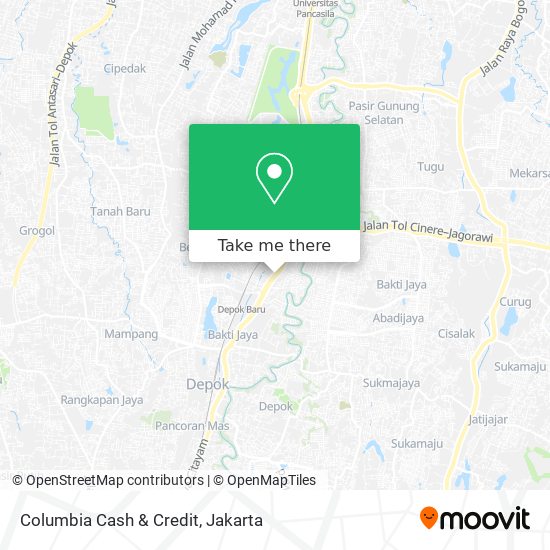 Columbia Cash & Credit map