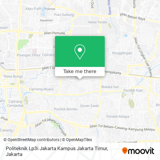 Politeknik Lp3i Jakarta Kampus Jakarta Timur map