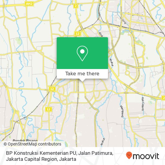 BP Konstruksi Kementerian PU, Jalan Patimura, Jakarta Capital Region map