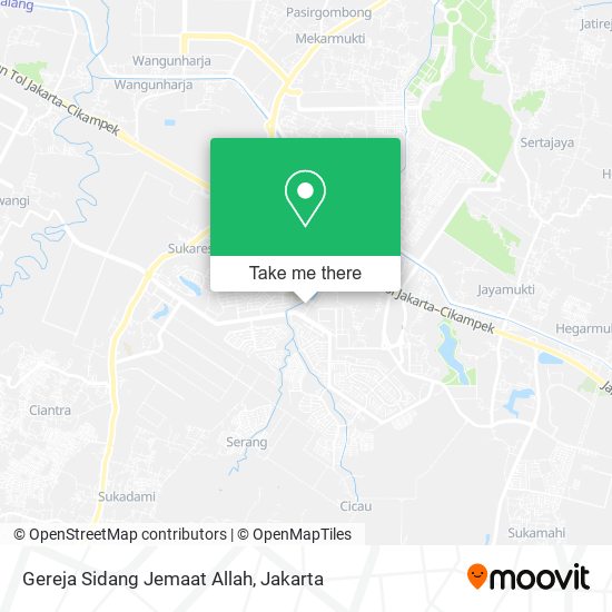 Gereja Sidang Jemaat Allah, Cikarang Selatan map