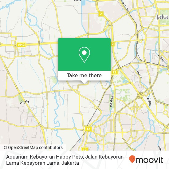 Aquarium Kebayoran Happy Pets, Jalan Kebayoran Lama Kebayoran Lama map