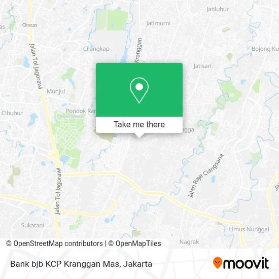 Bank bjb KCP Kranggan Mas map