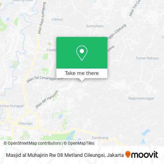 Masjid al Muhajirin Rw 08 Metland Cileungsi map
