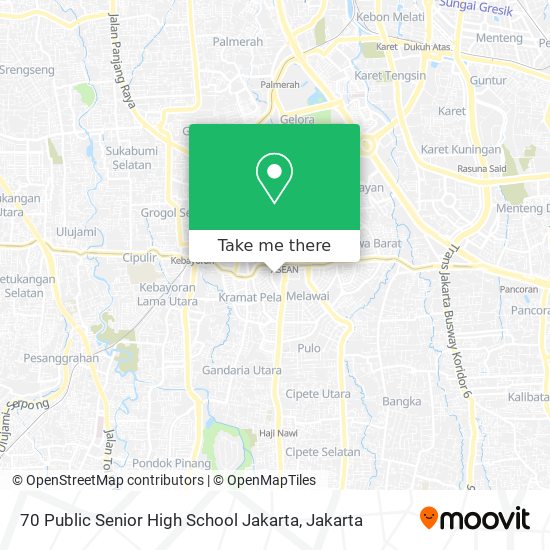 70 Public Senior High School Jakarta map