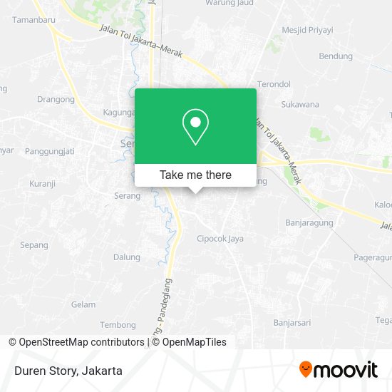 Duren Story, Jalan Ciwaru Raya Serang map
