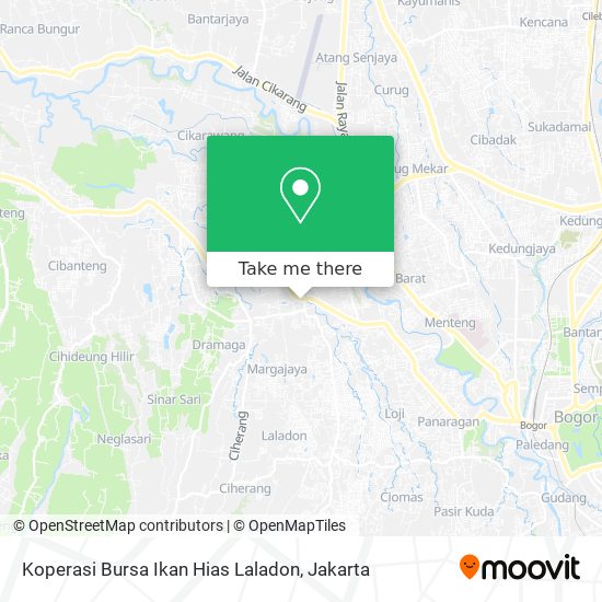 Koperasi Bursa Ikan Hias Laladon map