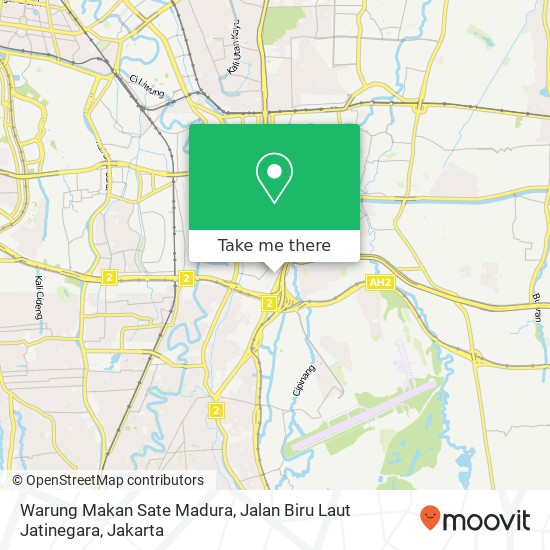 Warung Makan Sate Madura, Jalan Biru Laut Jatinegara map