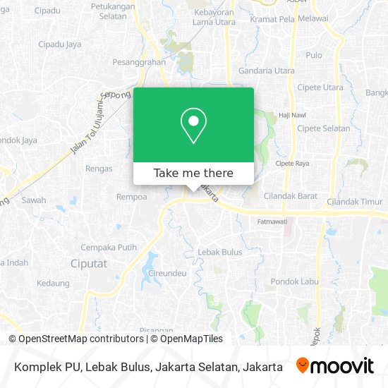 Komplek PU, Lebak Bulus, Jakarta Selatan map