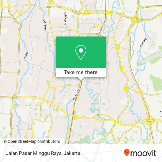 Jalan Pasar Minggu Raya, Pasar Minggu map