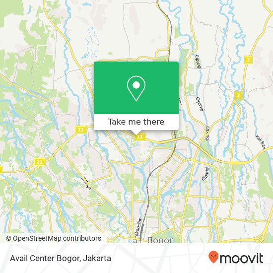 Avail Center Bogor map