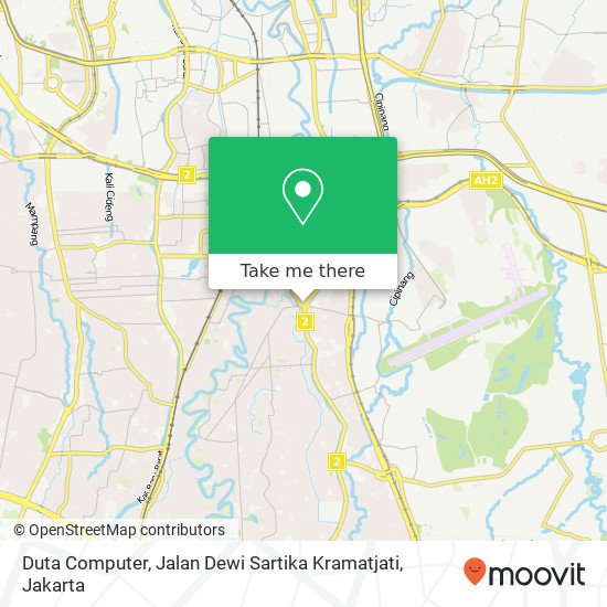 Duta Computer, Jalan Dewi Sartika Kramatjati map